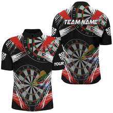 Load image into Gallery viewer, Personalized Darts Tournament Grunge Style Darts Shirts For Men Custom Darts Team Jerseys |Red TDM2106