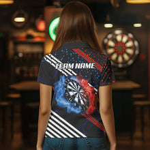 Load image into Gallery viewer, Personalized Blue And Red Darts Line And Dotted Design Dart Shirts For Women Lightning Dart Jerseys TDM3649