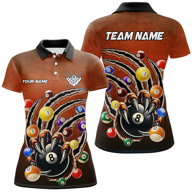 Personalized Funny Billiard Claws 3D Printed Women Billiard Shirts Custom Billiard Balls Team Jerseys TDM1908