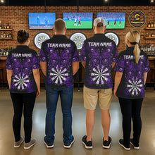 Load image into Gallery viewer, Purple Dartboard Butterfly Skull Darts Shirt For Men Custom Darts Team Jersey Polo &amp; 1/4 Zip TDM5582