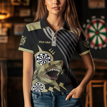 Load image into Gallery viewer, Funny Shark Darts Shirt With Pocket Option For Women Custom Dart Team Jersey TDM3655