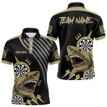 Load image into Gallery viewer, Funny Shark Darts Shirt With Pocket Option For Men Custom Dart Team Jersey TDM3655