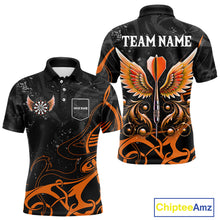Load image into Gallery viewer, Arrow Wings Custom Dart Shirt For Men, Orange Dart Jerseys Pocket Option TDM5329