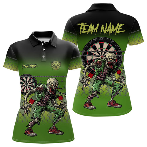 Funny Zombie Dart Shirt With Pocket Option For Women Custom Dart Team Jerseys TDM3805