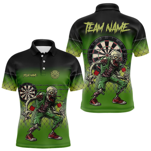 Funny Zombie Dart Shirt With Pocket Option For Men Custom Dart Team Jerseys TDM3805