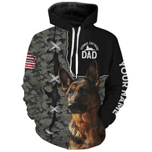 Load image into Gallery viewer, Customized German Shepherd Dog Camouflage All Over Print Shirts For Dog Dad, Gifts For The Dog Owner TDM0043