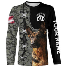 Load image into Gallery viewer, Customized German Shepherd Dog Camouflage All Over Print Shirts For Dog Dad, Gifts For The Dog Owner TDM0043