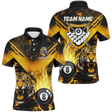 Load image into Gallery viewer, Tiger 3D All Over Print Billiard Shirts For Men Custom 8 Ball Team League Billiard Jerseys |Yellow TDM2373