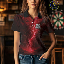 Load image into Gallery viewer, Red Lightning Thunder Cobra Darts Shirt For Women Custom Darts League Team Jersey Polo &amp; 1/4 Zip TDM4894