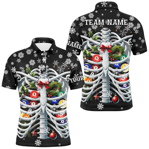 Funny Billiard Balls Inside The Rib Custom Christmas Billiard Shirts For Men Unique Billiard Outfit TDM2860