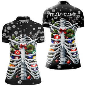 Funny Billiard Balls Inside The Rib Custom Christmas Billiard Shirts For Women Unique Billiard Outfit TDM2860