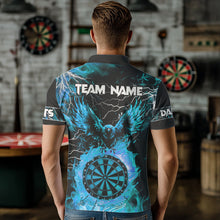 Load image into Gallery viewer, Blue Dart Board Fire Flame Custom Eagle Dart Shirts For Men, Thunder Lightning Dart Team Jerseys TDM3507