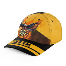 Load image into Gallery viewer, Personalized Eagle Flying On Dartboard Fire Custom Name Dart Hats, 3D Printed Darts Baseball Caps TDM2128