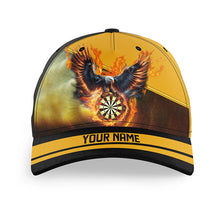 Load image into Gallery viewer, Personalized Eagle Flying On Dartboard Fire Custom Name Dart Hats, 3D Printed Darts Baseball Caps TDM2128