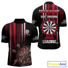Load image into Gallery viewer, Red Throwing Skills Loading Custom Darts Shirt For Men With Pocket Option TDM4702