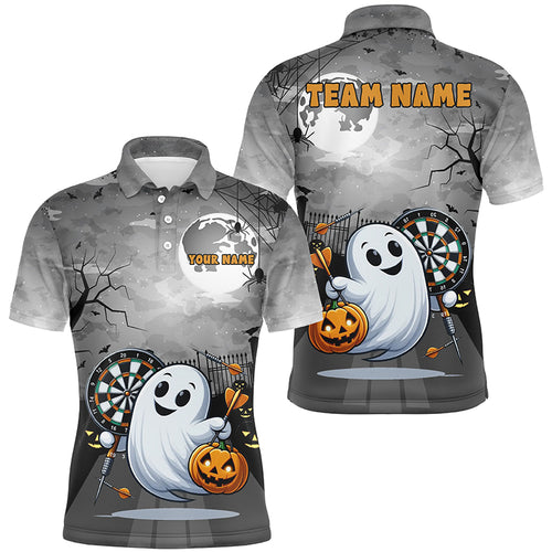 Funny Ghostly Halloween Darts Shirt For Men Custom Halloween Gifts For Darts Lover TDM2628