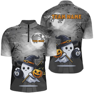 Funny Ghost Halloween Billiard Shirts For Men Custom Unique Halloween Gifts For Pool Lover TDM2629