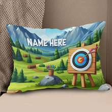 Load image into Gallery viewer, Funny Cartoon Archery Throw Pillow Personalized Archery Decorative Gifts TDM0838
