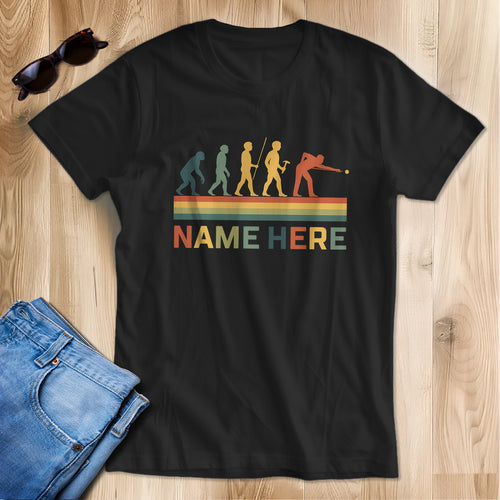 Billiard Retro Evolution Pool Shirts, Funny Billiard T-Shirts Custom Gifts For Pool Player TDM3939
