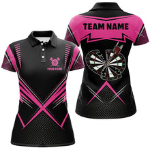 Load image into Gallery viewer, Funny Crack Darts Board Custom Darts Polo &amp; Quarter-Zip Shirts For Women, Pink Darts Team Jersey TDM1724