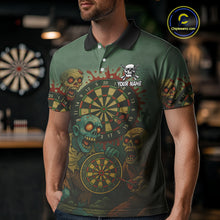 Load image into Gallery viewer, Funny Zombie Darts Shirt For Men Custom Darts Jerseys Team Polo &amp; Quarter Zip, Darts Gifts TDM4282