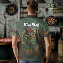 Load image into Gallery viewer, Funny Zombie Darts Shirt For Men Custom Darts Jerseys Team Polo &amp; Quarter Zip, Darts Gifts TDM4282