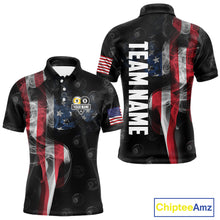 Load image into Gallery viewer, Customized Vintage Smoke US Flag Ball Billiard Shirt For Men, 8 Ball &amp; 9 Ball Patriotic Pool Jersey TDM4467