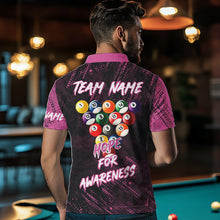 Load image into Gallery viewer, Shoot For Change Breast Cancer Awareness Billiard Shirt For Men Custom Pink Ribbon Billiard Jersey TDM4468