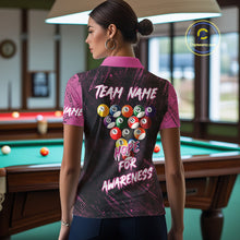 Load image into Gallery viewer, Shoot For Change Breast Cancer Awareness Billiard Shirt For Women Custom Pink Ribbon Billiard Jersey TDM4468