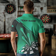 Load image into Gallery viewer, Turquoise Darts Jersey For Men Custom Darts Team Shirt With Pocket Option TDM3519