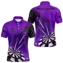 Load image into Gallery viewer, Purple Darts Jersey For Men Custom Darts Team Shirt With Pocket Option TDM3520