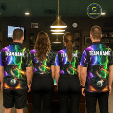 Load image into Gallery viewer, Colorful Lightning Cobra Snake 8 Ball Billiard Shirt For Women Custom Pool Team Jersey Polo, 1/4 Zip TDM5986
