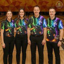 Load image into Gallery viewer, Colorful Lightning Shark Bowling Jersey For Men Custom Bowling Shirt Team Polo &amp; Quarter Zip TDM5988