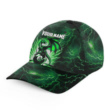 Load image into Gallery viewer, Lightning Thunder Dragon Green 8 Ball Billiard Hats Custom 3D Printed Billiard Baseball Cap TDM2887