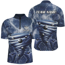 Load image into Gallery viewer, Blue Thunder Lightning Custom Storm Billiard Shirts For Men, 8 Ball Billiard Pool Team Jerseys TDM2895