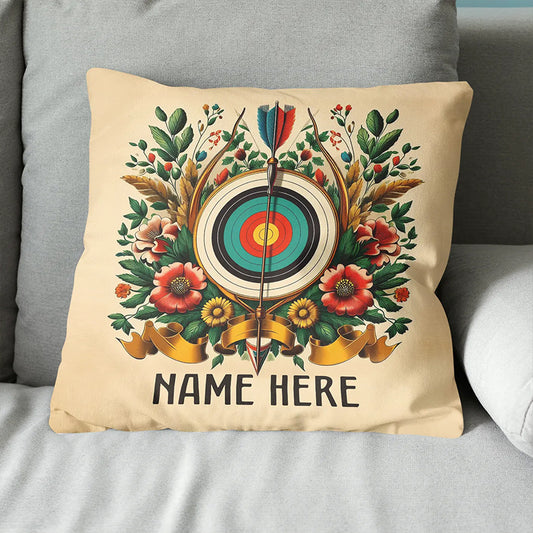 Customized Archery Target With Flowers Pillow Archery Pillows Decorative TDM0847