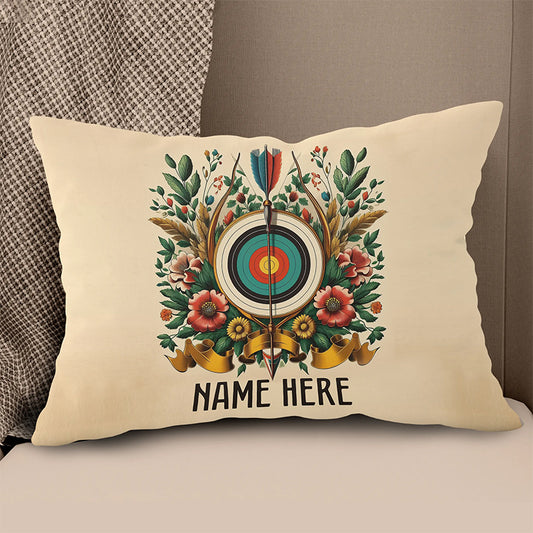 Customized Archery Target With Flowers Pillow Archery Pillows Decorative TDM0847