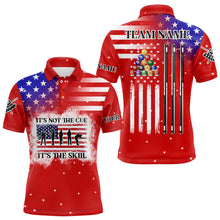Load image into Gallery viewer, It&#39;s The Skill Custom American Flag Men Billiard Shirt Funny Billiard Jersey |Red TDM3121