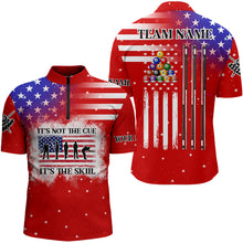 Load image into Gallery viewer, It&#39;s The Skill Custom American Flag Men Billiard Shirt Funny Billiard Jersey |Red TDM3121