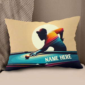 Funny Billiard Player Pillow Custom Adjustable Pillow For Billiard Lover TDM0851