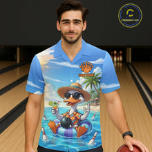 Load image into Gallery viewer, Funny Duck Bowling Hawaiian Shirt For Men And Women Custom Tropical Beach Bowling Shirt Team TDM6459