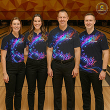 Load image into Gallery viewer, Personalized Galaxy Butterfly Bowling Shirt For Women Custom Bowling Jersey Team Polo &amp; 1/4 Zip TDM6463