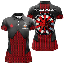 Load image into Gallery viewer, Personalized Canadian Patriotic Darts Shirts For Women Custom Canada Darts Tournament Team Jerseys TDM2429