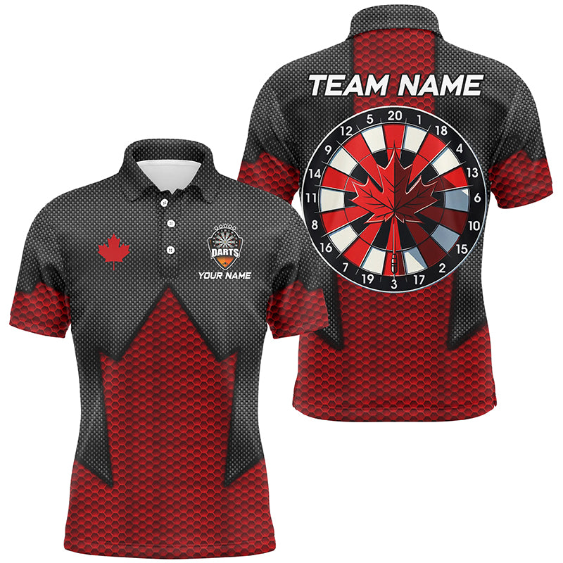 Personalized Canadian Patriotic Darts Shirts For Men Custom Canada Darts Tournament Team Jerseys TDM2429