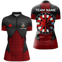 Load image into Gallery viewer, Personalized Canadian Patriotic Darts Shirts For Women Custom Canada Darts Tournament Team Jerseys TDM2429