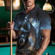 Load image into Gallery viewer, Custom Dragon Billiard Shirt For Men, 8 Ball Pool Jersey Billiard Team Shirt Polo &amp; Quarter Zip TDM4736