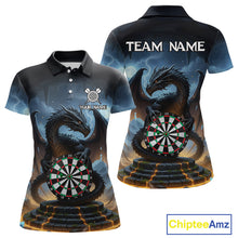 Load image into Gallery viewer, Personalized Dragon Darts Shirt For Women Custom Darts League Shirt Team Jersey Polo &amp; Quarter Zip TDM4737