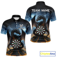Load image into Gallery viewer, Personalized Dragon Darts Shirt For Men Custom Darts League Shirt Team Jersey Polo &amp; Quarter Zip TDM4737