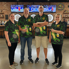 Load image into Gallery viewer, Black And Green Funny Alligator Darts Shirt For Men Custom Lightning Darts Team Jersey Outfit TDM5873