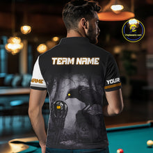 Load image into Gallery viewer, Personalized Orange 8 Ball Pool Crows Billiard Shirts For Men, Halloween Pool Team Jersey Outfit TDM4509